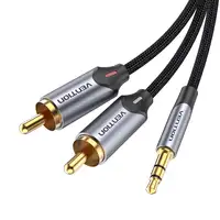 Vention BCNBG cable de audio 1,5 m 3.5mm TRRS 2 x RCA Gris