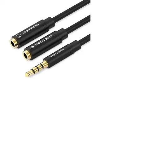 Vention BBVBY cable de audio 0,3 m 3,5mm 2 x 3.5mm Negro