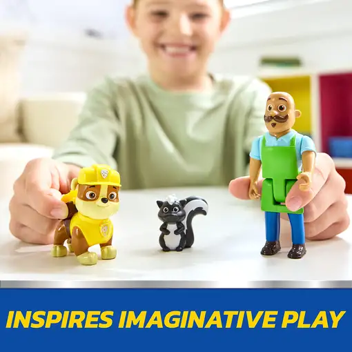 PAW Patrol La patrulla canina, set de figuras de Rubble y el Sr. Porter con figura