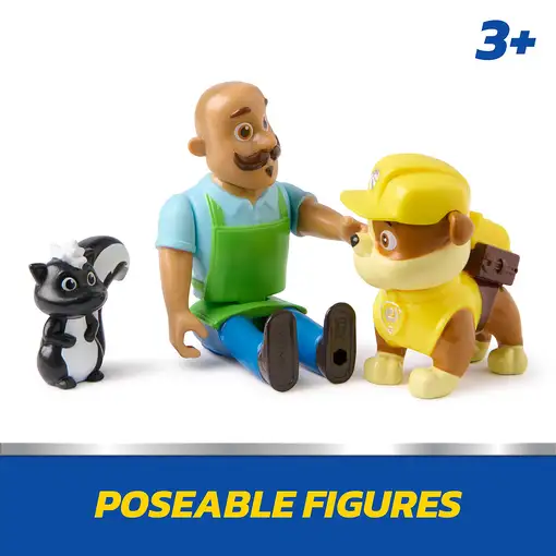 PAW Patrol La patrulla canina, set de figuras de Rubble y el Sr. Porter con figura