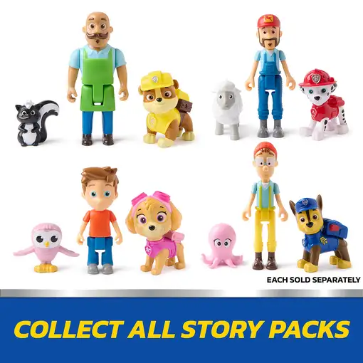 PAW Patrol La patrulla canina, set de figuras de Rubble y el Sr. Porter con figura