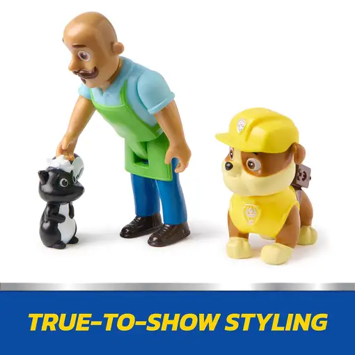 PAW Patrol La patrulla canina, set de figuras de Rubble y el Sr. Porter con figura