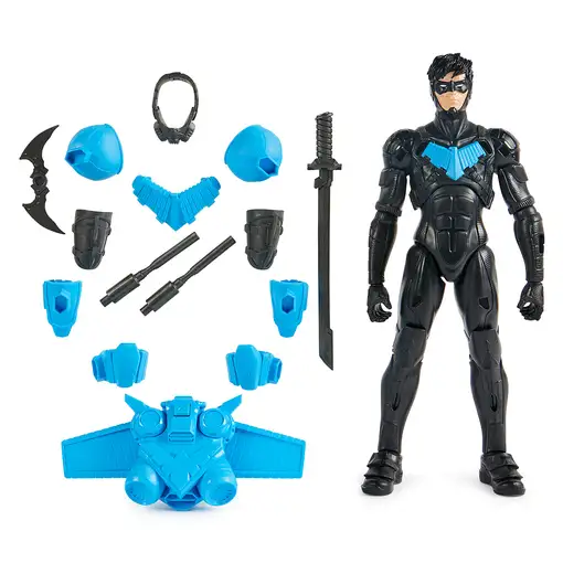 DC Comics , Batman Adventures, figura de acción de Nightwing con 15 accesorios