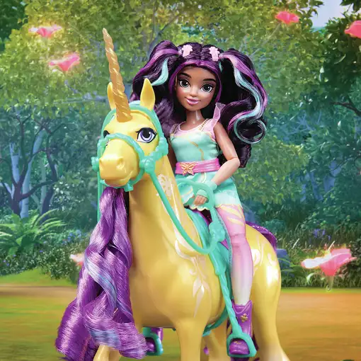 Unicorn Academy ACADEMIA UNICORNIO - Figura Brizna 'Leaf' de 28 cm con movimiento