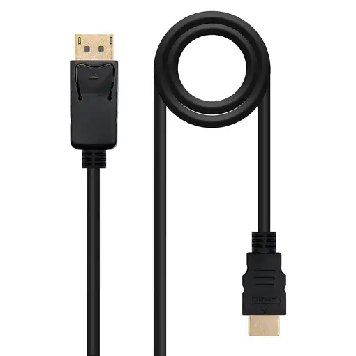 Nanocable Cable Conversor DISPLAYPORT a HDMI, DP/M - HDMI/M, Negro, 10 m