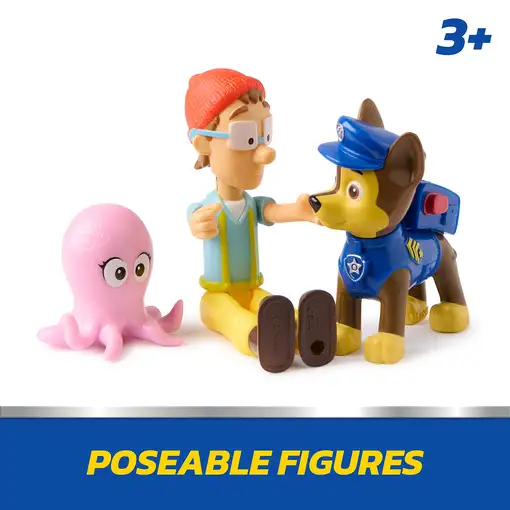 PAW Patrol La patrulla canina, set de figuras de Chase y el Capitán Turbot