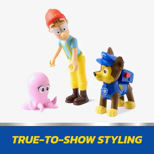 PAW Patrol La patrulla canina, set de figuras de Chase y el Capitán Turbot