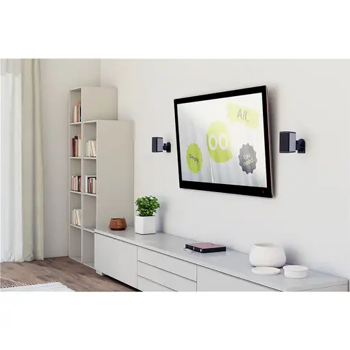 Goobay 49393 soporte de altavoz Pared Acrilonitrilo butadieno estireno (ABS) Negro