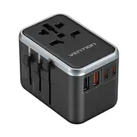 Vention FJFB0 adaptador de enchufe eléctrico Universal Negro Vention FJFB0 adaptador de enchufe eléctrico Universal Negro