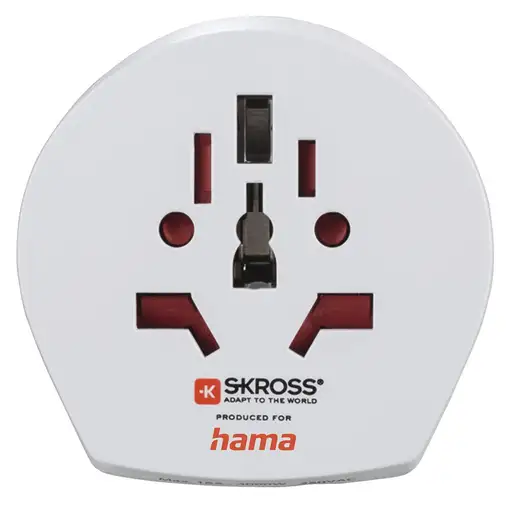 Hama World Travel Pro Light USB adaptador de enchufe eléctrico Universal Blanco