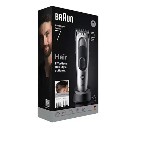 Braun HC7590 cortadora de pelo y maquinilla Negro, Plata 17 Níquel-metal hidruro