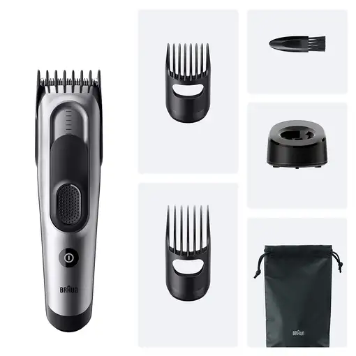 Braun HC7590 cortadora de pelo y maquinilla Negro, Plata 17 Níquel-metal hidruro