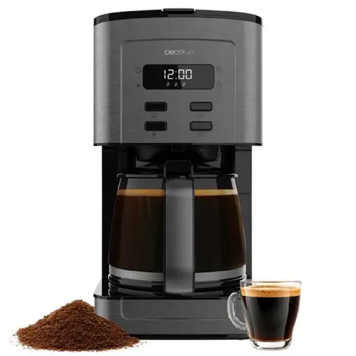 Cafetera de goteo digital, 12 tazas, 800W, Coffee 66 Time CECOTEC