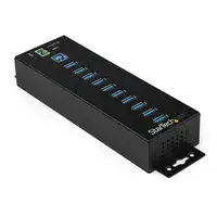 StarTech.com Hub Concentrador Ladrón USB de 10 Puertos con Adaptador de Corriente
