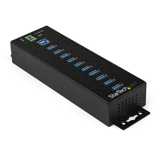 StarTech.com Hub Concentrador Ladrón USB de 10 Puertos con Adaptador de Corriente