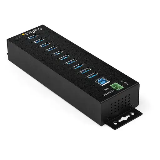 StarTech.com Hub Concentrador Ladrón USB de 10 Puertos con Adaptador de Corriente