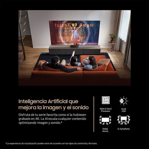 Televisor OLED 55" 4K Ultra HD Negro Smart TQ55S84FAUXXC SAMSUNG