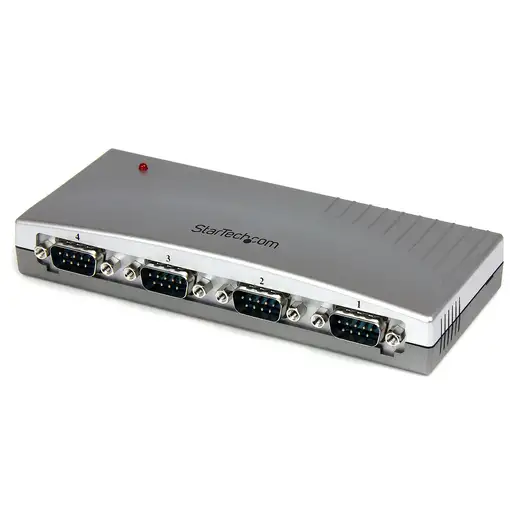StarTech.com Hub Concentrador USB a 4 Puertos Serie RS232 - Ladrón Serie DB9 - Ada