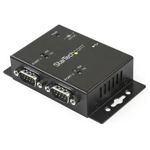 StarTech.com Concentrador Hub Industrial de 2 Puertos Serie Serial RS232 a USB