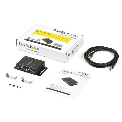 StarTech.com Concentrador Hub Industrial de 2 Puertos Serie Serial RS232 a USB