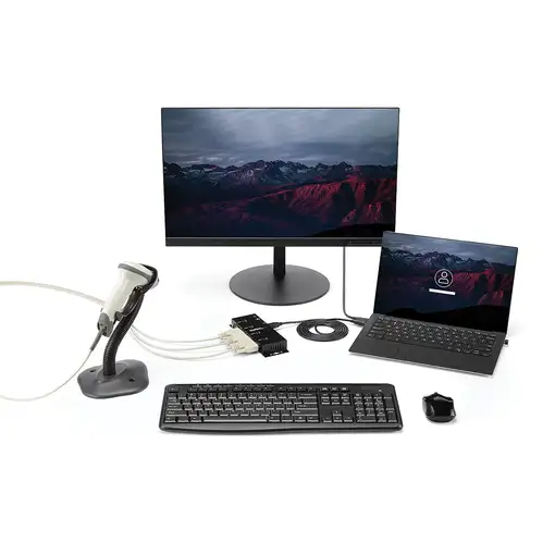 StarTech.com Concentrador Adaptador USB a Serie RS232 DB9 4 Puertos