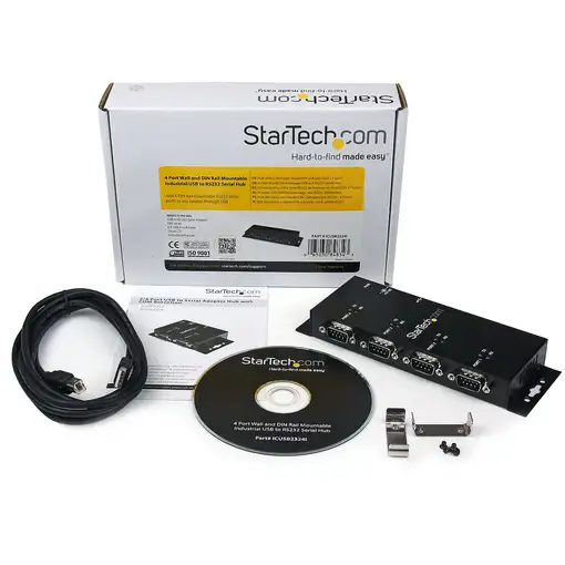 StarTech.com Concentrador Adaptador USB a Serie RS232 DB9 4 Puertos