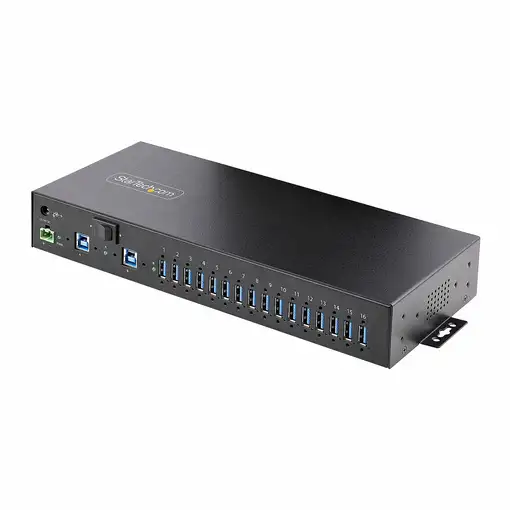 StarTech.com Hub Ladrón Industrial de Metal USB 3.0 5Gbps de 16 Puertos - de Monta