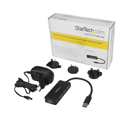 StarTech.com Hub Concentrador Portátil USB 3.0 SuperSpeed de 4 Puertos de 5Gbps