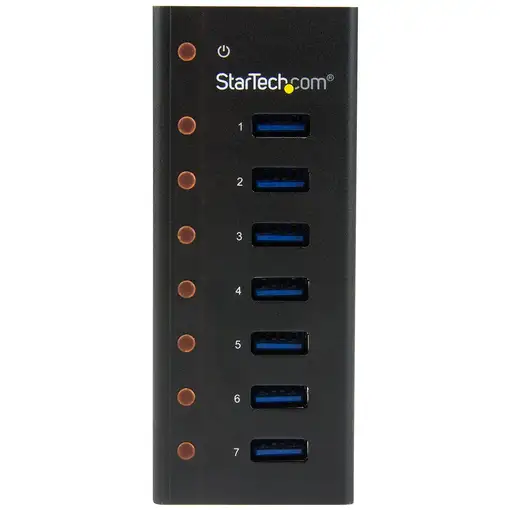 StarTech.com Concentrador USB 3.0 de 7 Puertos con Caja de Metal - 5Gbps