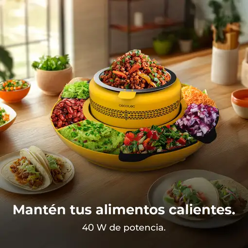 Maquina para calentar ingredientes de tacos 40W Taco Maker Fun Taco Andale CECOTEC