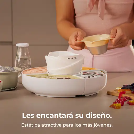 Máquina de golosinas y fondue de chocolate 2 en 1, 40W, Fun&Sugar Gummy CECOTEC