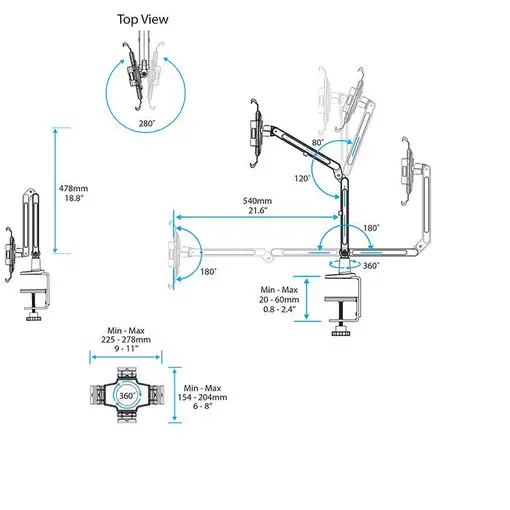 StarTech.com Soporte de Sobremesa para Tablet - Articulado - Para iPad o Android