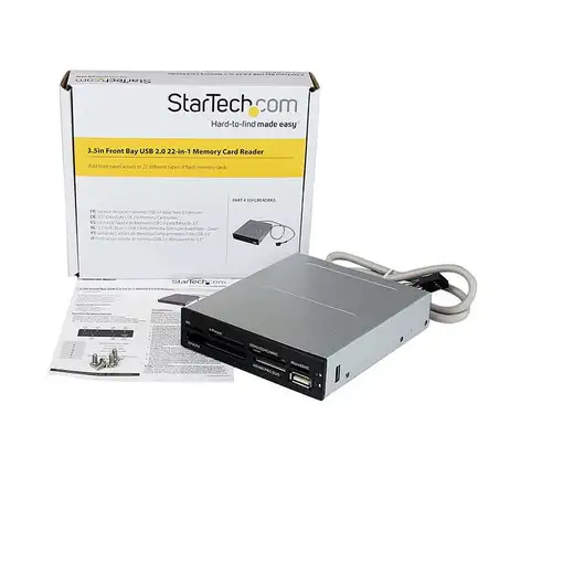 StarTech.com Adaptador Bahía Frontal 3.5in Lector para Tarjetas Memoria Flash SD