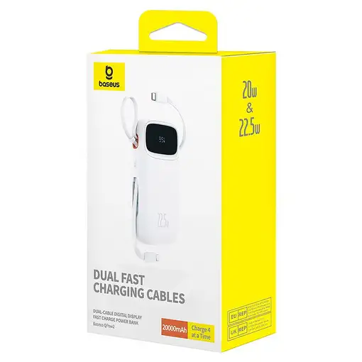 Baseus Qpow2 Dual-Cable Digital Display Fast Charge Power Bank 10000mAh 22.5W