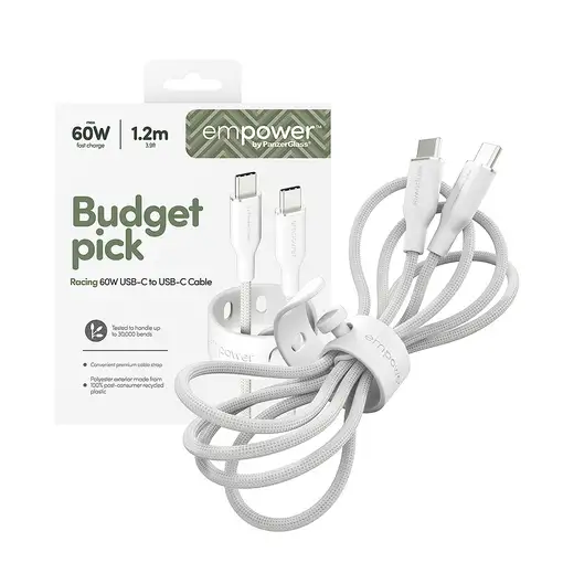 PanzerGlass empower™ by ® Racing 60W USB-C to USB-C Cable | USB 2.0 | 1.2M |
