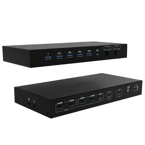 I-Tec Usb-C Kvm Dock Pro Para Tres Hosts Doble Video Con 2X Power Delivery Max 92W