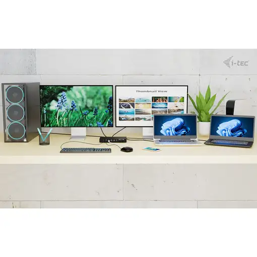 I-Tec Usb-C Kvm Dock Pro Para Tres Hosts Doble Video Con 2X Power Delivery Max 92W