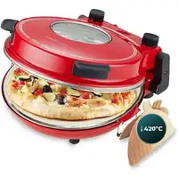 Pizzera eléctrica roja 1200W, Fun Pizza&Co Mamma Mía Vista CECOTEC