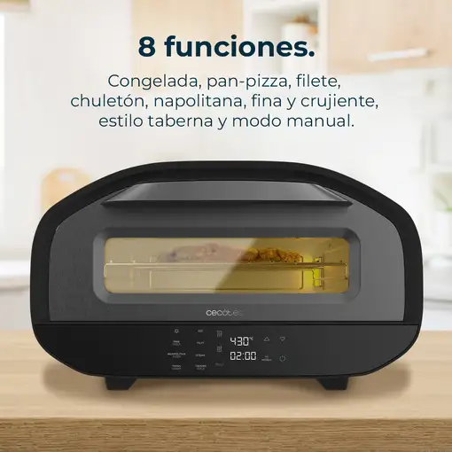 Mini Horno para pizza 1700W, Pizza & Co Tifosi CECOTEC