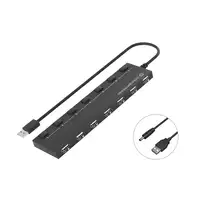 Conceptronic HUBBIES08B hub de interfaz USB 2.0 480 Mbit/s Negro
