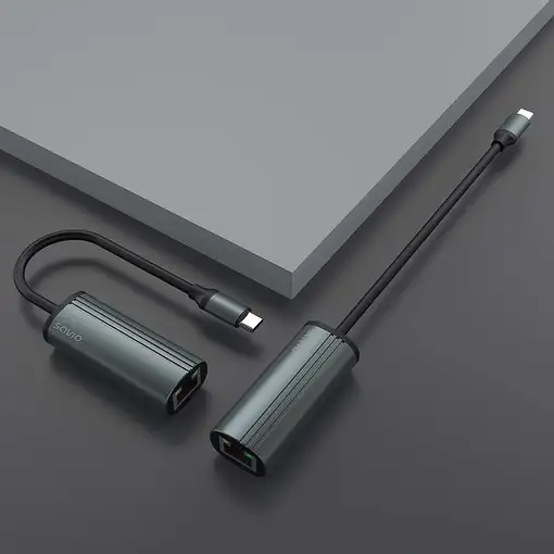 Savio AK-56 Adapter USB-C 3.1 GEN 1 do RJ-45 Gigabit Ethernet tarjeta y adaptador