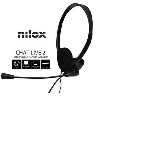 Nilox AURICULARES DOBLE JACK CON MICROFONO PC