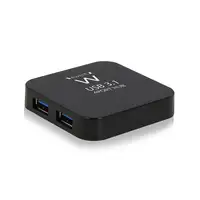 Ewent EW1134 hub de interfaz USB 3.2 Gen 2 (3.1 Gen 2) Type-A 5000 Mbit/s Negro