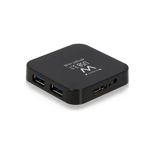 Ewent EW1134 hub de interfaz USB 3.2 Gen 2 (3.1 Gen 2) Type-A 5000 Mbit/s Negro
