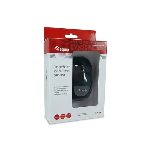 Equip 245111 ratón Oficina Ambidextro RF inalámbrico Óptico 1200 DPI