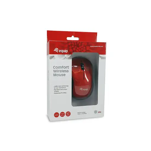 Equip 245113 ratón Oficina Ambidextro RF inalámbrico Óptico 1200 DPI
