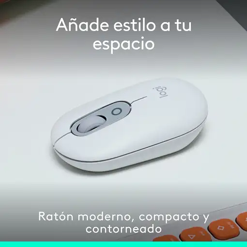 Logitech POP Mouse, ratón inalámbrico Bluetooth compacto y portátil con botones pr