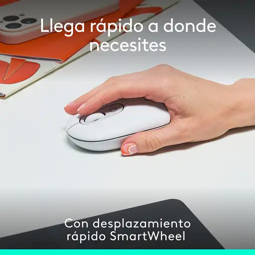 Logitech POP Mouse, ratón inalámbrico Bluetooth compacto y portátil con botones pr