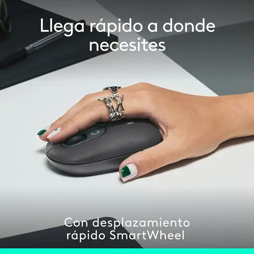 Logitech POP Mouse, ratón inalámbrico Bluetooth compacto y portátil con botones pr