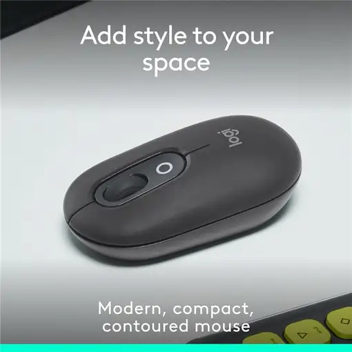 Logitech POP Mouse, ratón inalámbrico Bluetooth compacto y portátil con botones pr